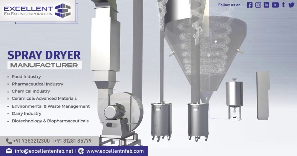 Spray Dryer Supplier in Mumbai Excellent Enfab Incorporation