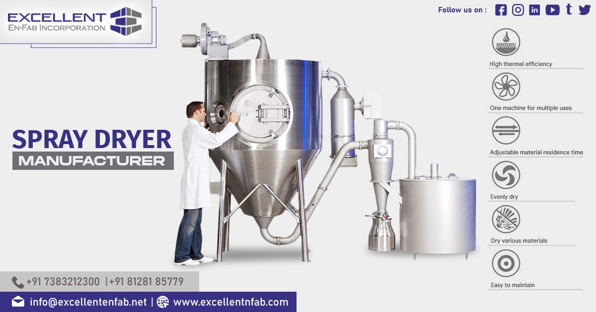 Supplier of Spray Dryer in Ahmedabad