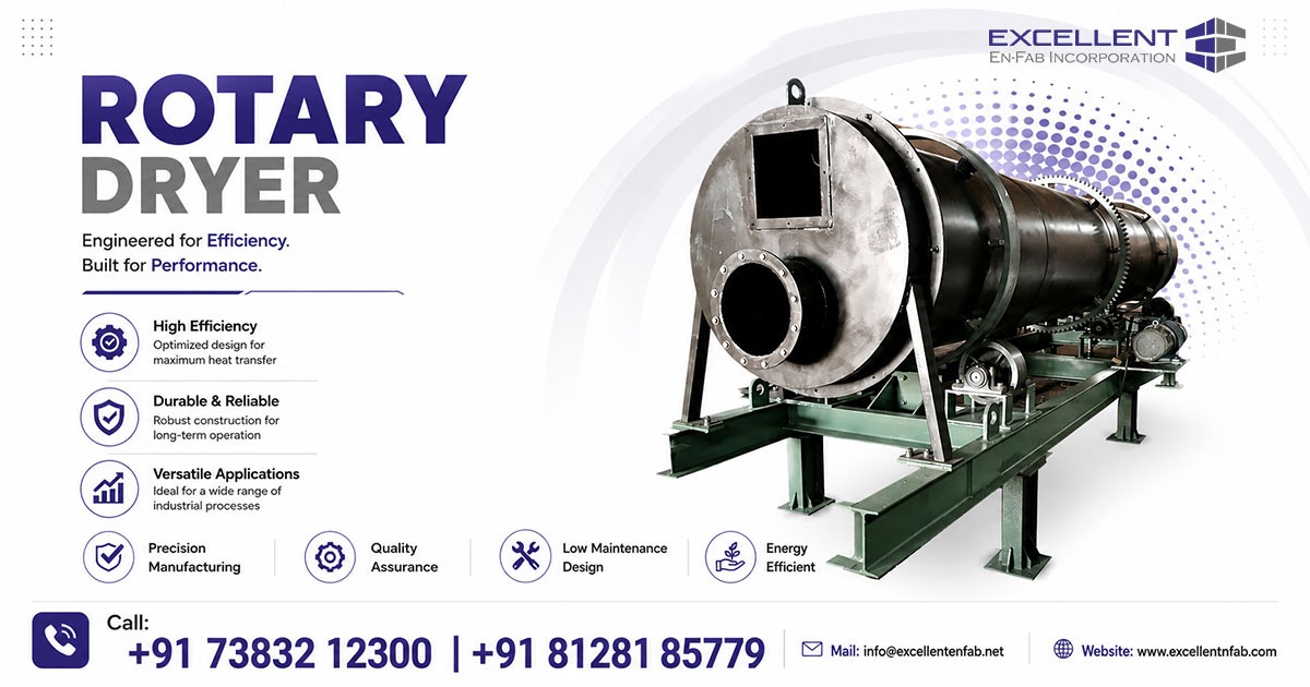 Exporter of Industrial Rotary Dryer in Sri Lanka